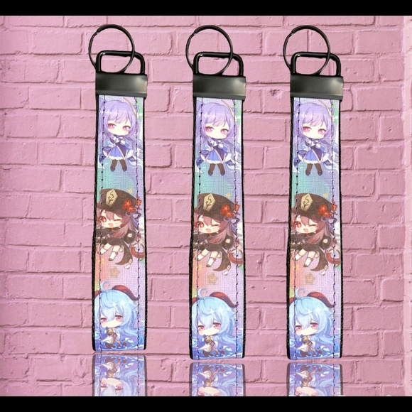 Cute kawaii anime game characters GI wristlet, key fob - Picture 7 of 8